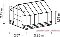 Vitavia Cassandra Dwarf Wall Greenhouse -Outdoor Furniture Shop 42154 8476