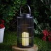 Smart Solar Urbane Lantern Large - Black -Outdoor Furniture Shop 46188 3668