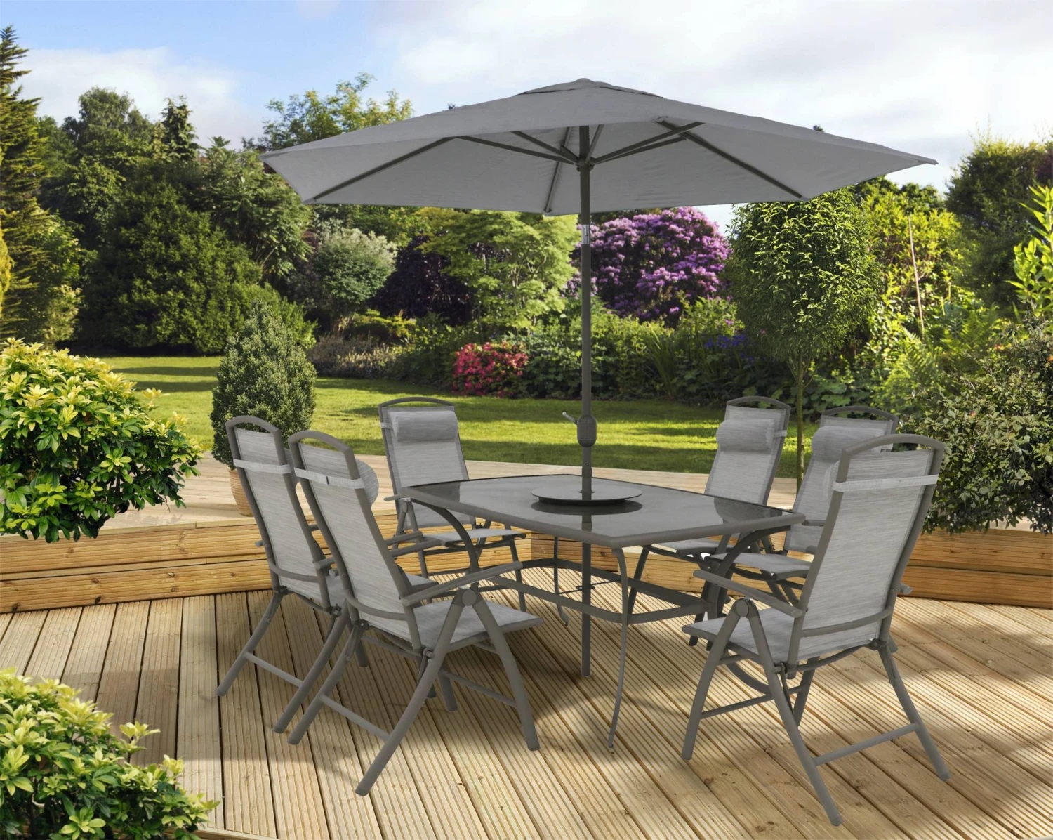 Pagoda Sienna 6 Seat Dining Set Including Parasol 3 Pagoda Sienna 6 Seat Dining Set Including Parasol