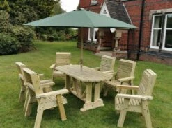 Churnet Valley Ergo 6 Seat Table Set - 6 X Chairs -Outdoor Furniture Shop 46799 2533