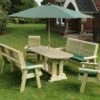 Churnet Valley Ergo 8 Seat Table Set - 2 X Chairs & 2 X 3-Seater Benches -Outdoor Furniture Shop 46800 2526