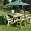 Churnet Valley Ergo 8 Seater Square Set - 8 X Chairs -Outdoor Furniture Shop 46803 2515