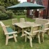 Churnet Valley Ergo 8 Seater Square Set - 4 X Chairs & 2 X Benches -Outdoor Furniture Shop 46804 2514