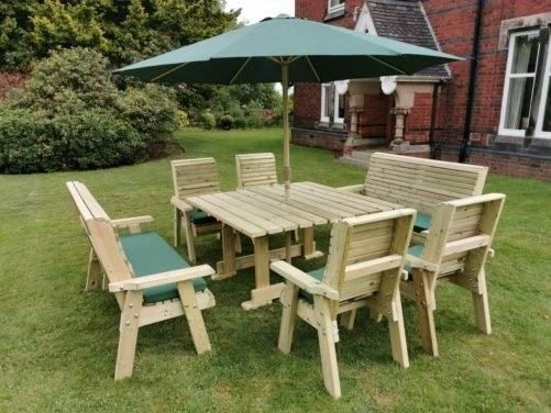 Churnet Valley Ergo 8 Seater Square Set - 4 X Chairs & 2 X Benches 3 Churnet Valley Ergo 8 Seater Square Set - 4 X Chairs & 2 X Benches