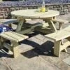 Churnet Valley Westwood Round 8 Seat Picnic Table -Outdoor Furniture Shop 46830 2420