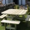 Churnet Valley Westwood Square 8 Seat Picnic Table -Outdoor Furniture Shop 46831 2419