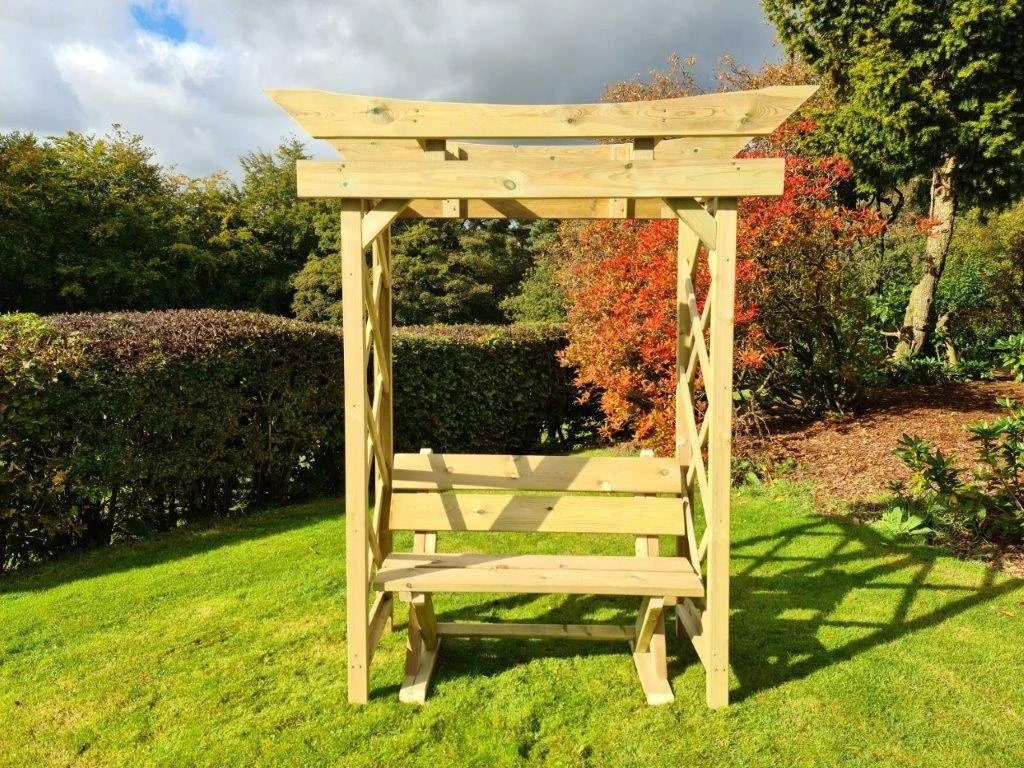 Churnet Valley Tokyo Arch 4ft With Ashcombe Bench 4 Churnet Valley Tokyo Arch 4ft With Ashcombe Bench - Image 2