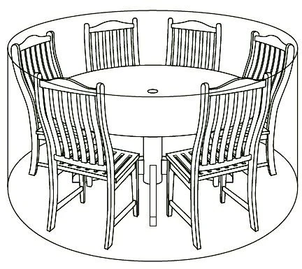 LG Outdoor DXCOV02 Deluxe Cover For 6 Seat Round Dining - Up To 150cm Table 4 LG Outdoor DXCOV02 Deluxe Cover For 6 Seat Round Dining - Up To 150cm Table - Image 2