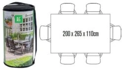 LG Outdoor DXCOV03 Deluxe Cover For 6 Seat Rectangular Dining Set - 110 X 170cm Table -Outdoor Furniture Shop 46928 2315