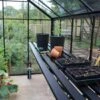 Halls Greenhouses 4ft Integral Staging Black For The Broadway (Lean-To) -Outdoor Furniture Shop 48347 38271
