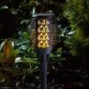 Smart Garden Solar Cool Flame Compact Torch Black 4 Piece Carry Pack