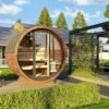 Gardenhouse24 Barrel Sauna LEO With Full Moon Glass -Outdoor Furniture Shop 51276 30140