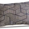 LG Outdoor Blue Striped Cubes 40x60cm Embroidered Scatter Cushion -Outdoor Furniture Shop 51931 28202